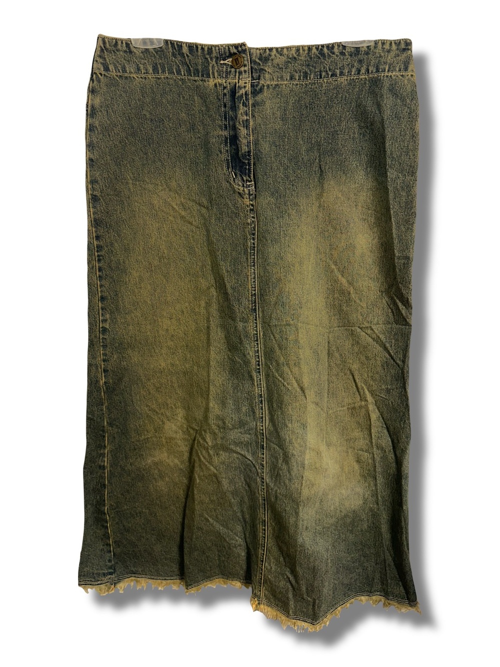 Vtg 90s-Y2K Denim Buckle Skirt
